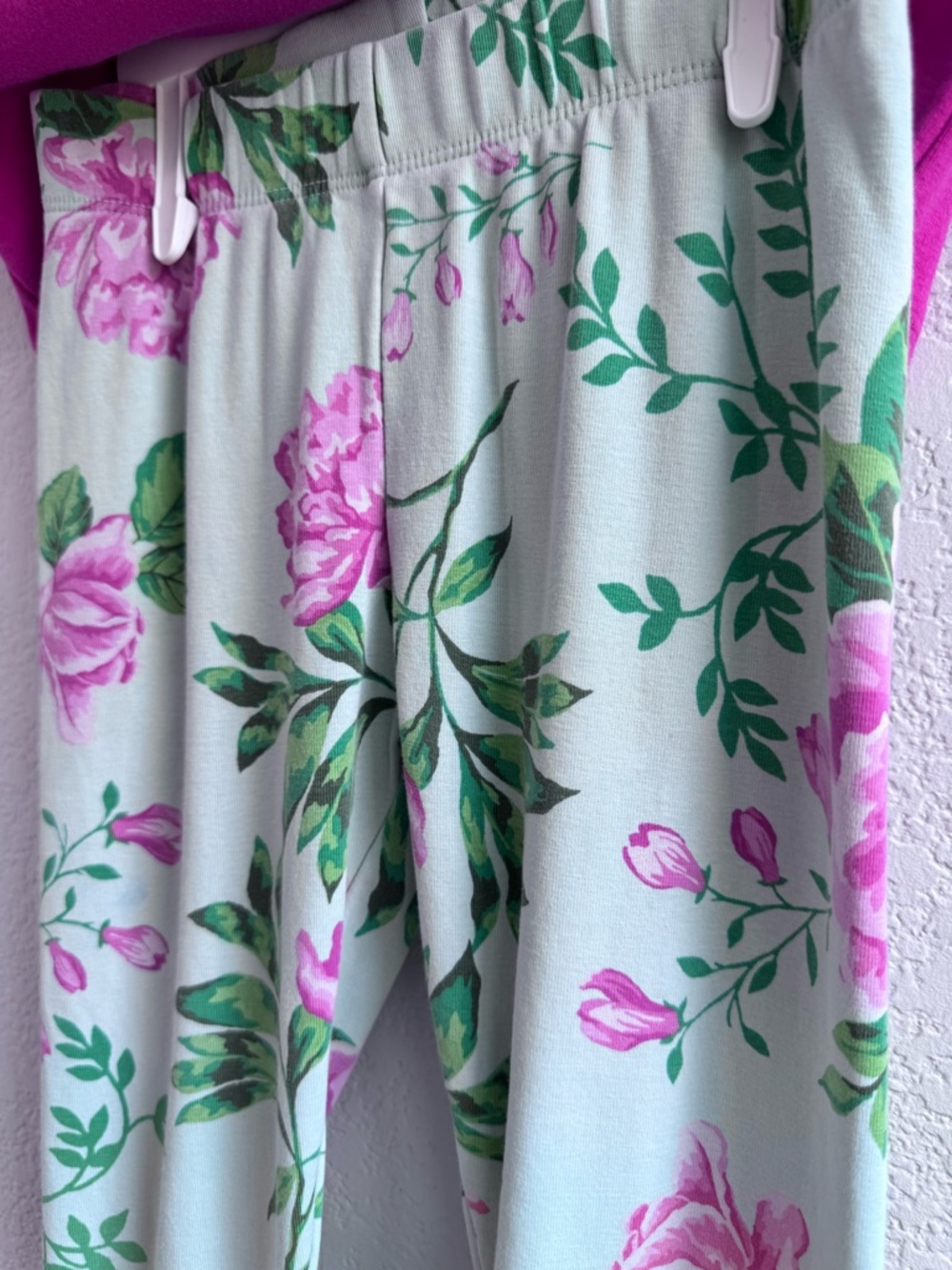 Gymboree Girls Tea Party Top & 2 Capri Leggings Lot Size 7/8 Pink Floral - Picture 8 of 16